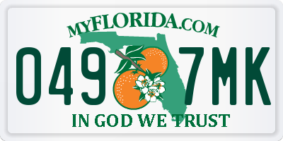 FL license plate 0497MK