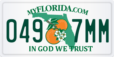 FL license plate 0497MM