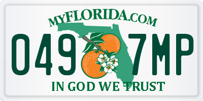 FL license plate 0497MP