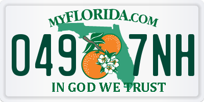 FL license plate 0497NH