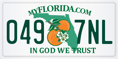 FL license plate 0497NL