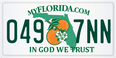 FL license plate 0497NN