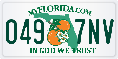 FL license plate 0497NV
