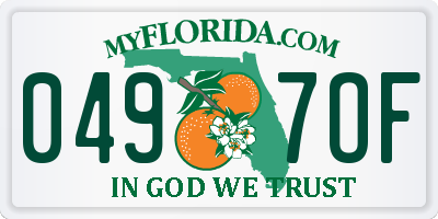 FL license plate 0497OF
