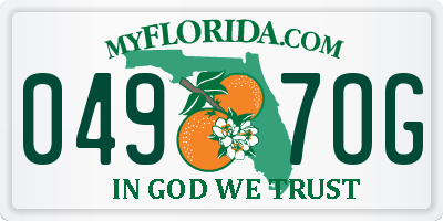 FL license plate 0497OG
