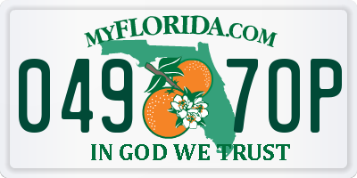 FL license plate 0497OP