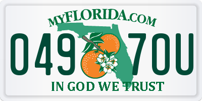 FL license plate 0497OU