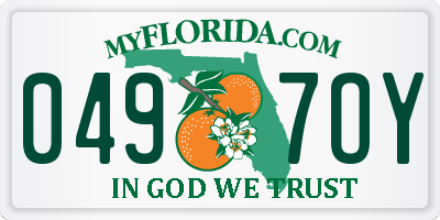 FL license plate 0497OY