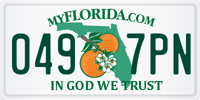 FL license plate 0497PN