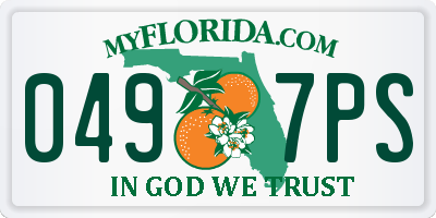 FL license plate 0497PS