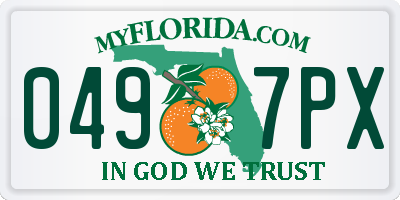FL license plate 0497PX