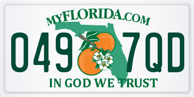 FL license plate 0497QD