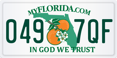 FL license plate 0497QF