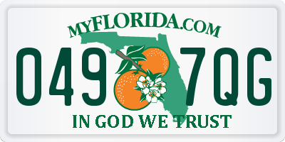 FL license plate 0497QG
