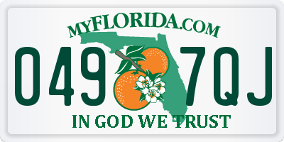 FL license plate 0497QJ