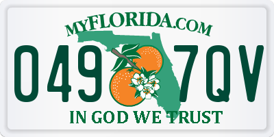 FL license plate 0497QV