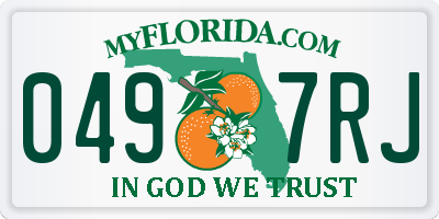 FL license plate 0497RJ