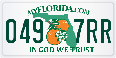 FL license plate 0497RR