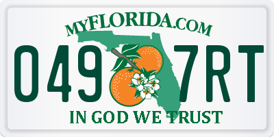 FL license plate 0497RT