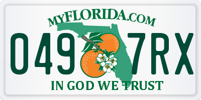 FL license plate 0497RX