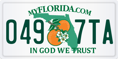 FL license plate 0497TA