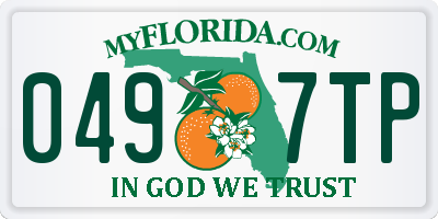 FL license plate 0497TP