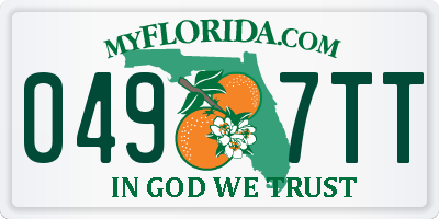 FL license plate 0497TT