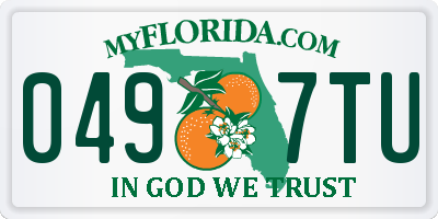 FL license plate 0497TU