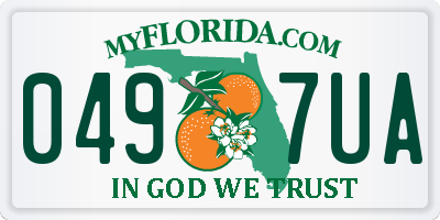 FL license plate 0497UA