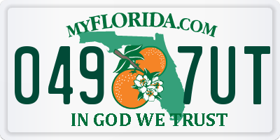 FL license plate 0497UT