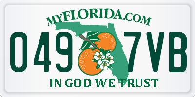 FL license plate 0497VB
