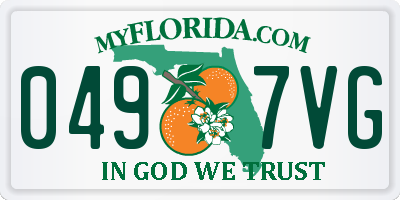 FL license plate 0497VG