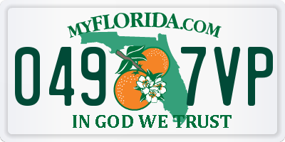 FL license plate 0497VP