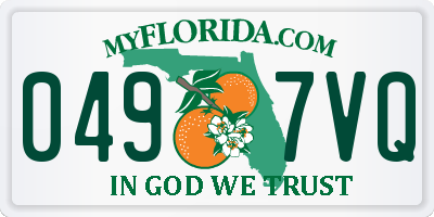 FL license plate 0497VQ