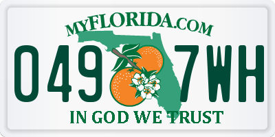 FL license plate 0497WH