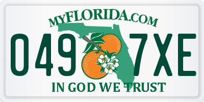 FL license plate 0497XE