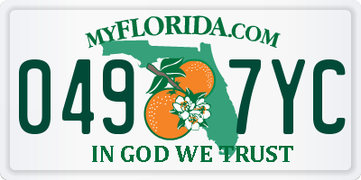 FL license plate 0497YC