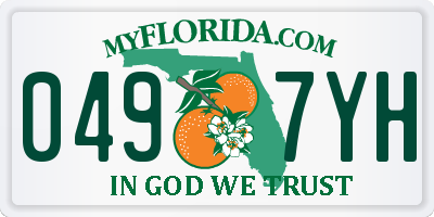 FL license plate 0497YH