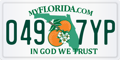 FL license plate 0497YP