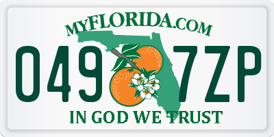 FL license plate 0497ZP