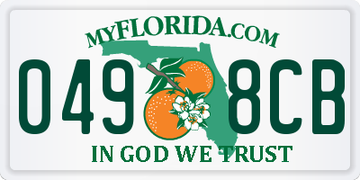 FL license plate 0498CB