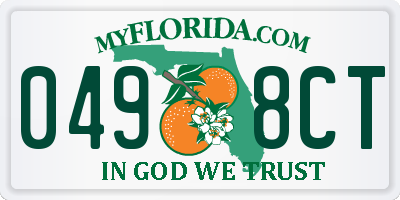FL license plate 0498CT