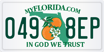 FL license plate 0498EP