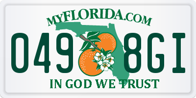 FL license plate 0498GI
