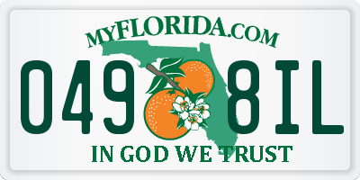 FL license plate 0498IL