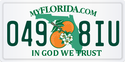 FL license plate 0498IU