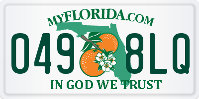 FL license plate 0498LQ