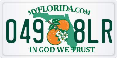 FL license plate 0498LR