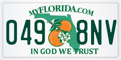 FL license plate 0498NV