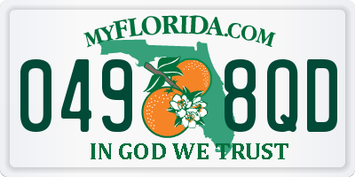 FL license plate 0498QD